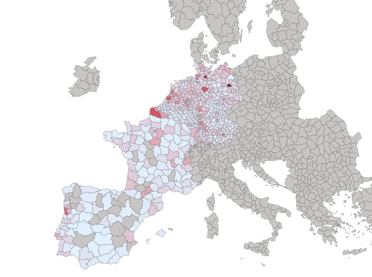Regional impact map